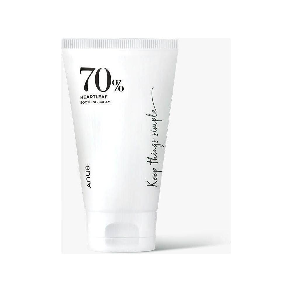 Anua Heartleaf 70% Soothing Cream – 50ml | Lightweight Hydration for Sensitive, Acne-Prone Skin Anua HEARTLEAF 70% SOOTHING CREAM 100ml - Glam Global UKAnua