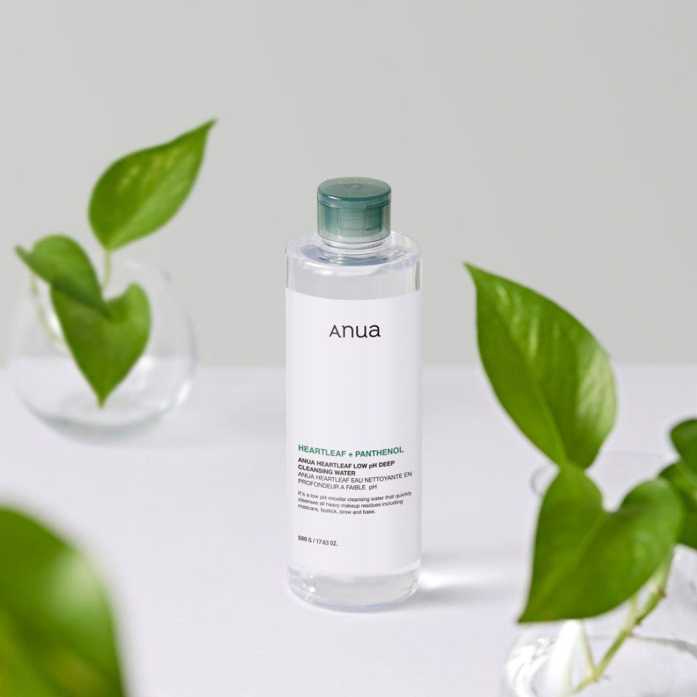 Anua Heartleaf 87 Low pH Deep Cleansing Water - 500g | Gentle & Soothing Makeup Remover Anua Heartleaf 87 Low pH Deep Cleansing Water 500g - Glam Global UKAnua