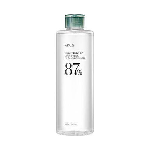 Anua Heartleaf 87 Low pH Deep Cleansing Water - 500g | Gentle & Soothing Makeup Remover Anua Heartleaf 87 Low pH Deep Cleansing Water 500g - Glam Global UKAnua