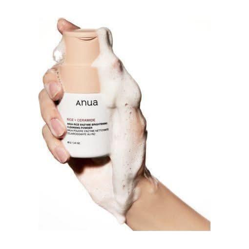 Anua Rice Enzyme Brightening Cleansing Powder – 50g | 2-in-1 Cleanser & Exfoliating Mask Anua Rice Enzyme Brightening Cleansing Powder 40g | Multi - Purpose Gentle Cleanser - Glam Global UKAnua