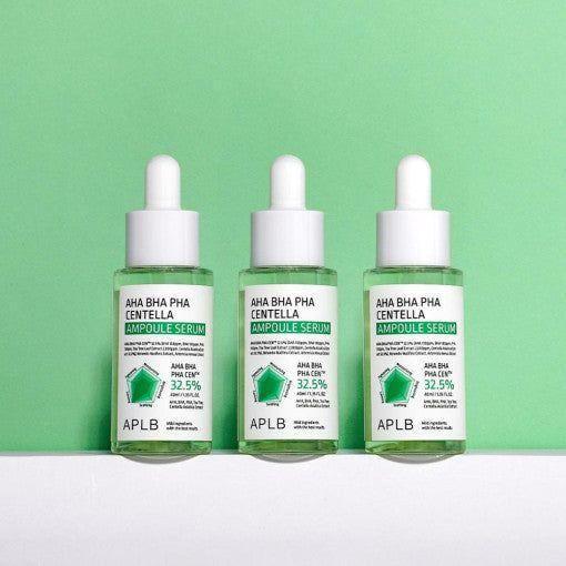 APLB AHA BHA PHA Centella Ampoule Serum – 30ml | Exfoliating & Calming Serum for Smooth, Clear Skin APLB AHA BHA PHA Centella Ampoule Serum 40ml - Glam Global UKAPLB