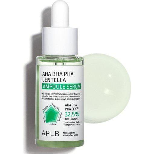 APLB AHA BHA PHA Centella Ampoule Serum – 30ml | Exfoliating & Calming Serum for Smooth, Clear Skin APLB AHA BHA PHA Centella Ampoule Serum 40ml - Glam Global UKAPLB