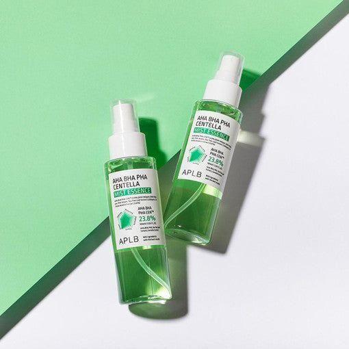 APLB AHA BHA PHA Centella Mist Essence – 100ml | Exfoliating, Calming & Hydrating Spray APLB AHA BHA PHA Centella Mist Essence - 105ml | Exfoliating & Soothing Hydration - Glam Global UKAPLB