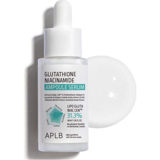 APLB Glutathione Niacinamide Ampoule Serum – 30ml | Brightening, Firming & Hydrating Serum APLB Glutathione Niacinamide Ampoule Serum 40ml - Glam Global UKAPLB