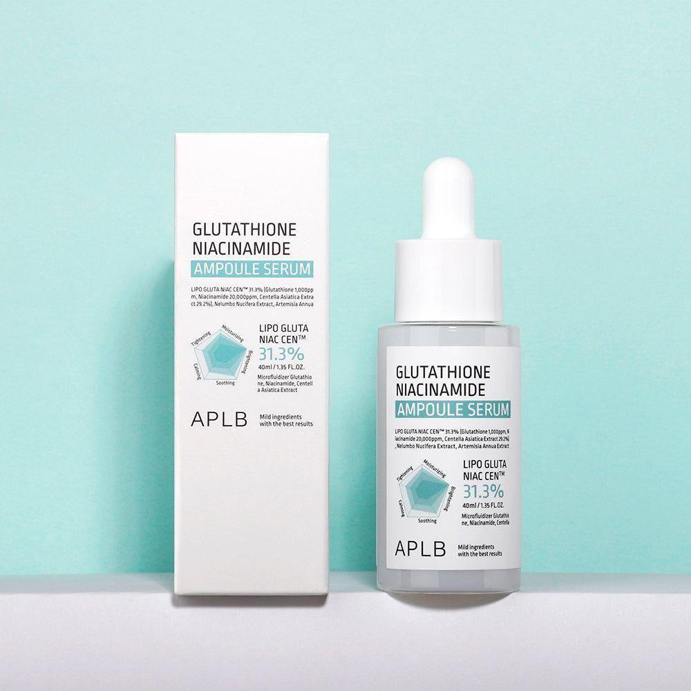 APLB Glutathione Niacinamide Ampoule Serum – 30ml | Brightening, Firming & Hydrating Serum APLB Glutathione Niacinamide Ampoule Serum 40ml - Glam Global UKAPLB