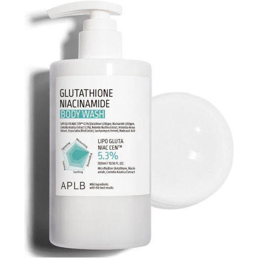 APLB Glutathione Niacinamide Body Wash – 500ml | Brightening, Firming & Hydrating Cleanser APLB Glutathione Niacinamide Body Wash 300ml - Glam Global UKAPLB