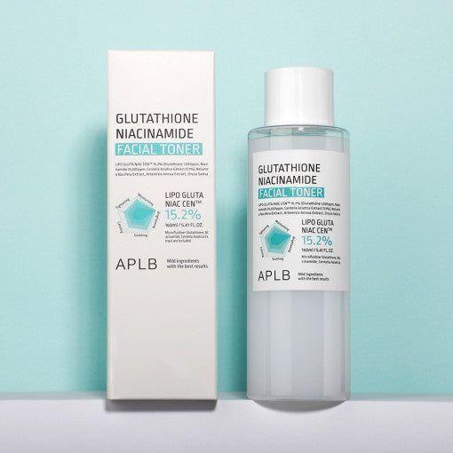 APLB Glutathione Niacinamide Facial Toner – 200ml | Brightening, Hydrating & Pore-Refining pH Toner APLB Glutathione Niacinamide Facial Toner 160ml - Glam Global UKAPLB