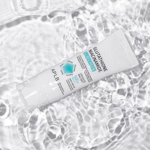 APLB Glutathione Niacinamide Sunscreen – 50ml | SPF50+ PA++++ Brightening & Hydrating UV Protection APLB Glutathione Niacinamide Sunscreen - 40ml | SPF50+ PA++++ UV Protection - Glam Global UKAPLB