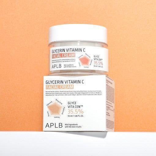 APLB Glycerin Vitamin C Facial Cream – 55ml | Hydrating & Brightening Daily Moisturiser APLB Glycerin Vitamin C Facial Cream 55ml - Glam Global UKAPLB