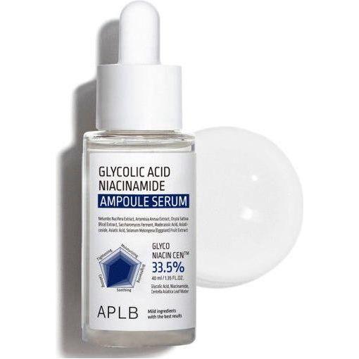 APLB Glycolic Acid Niacinamide Ampoule Serum – 55ml | Brightening & Refining Daily Treatment APLB Glycolic Acid Niacinamide Ampoule Serum 40ml - Glam Global UKAPLB