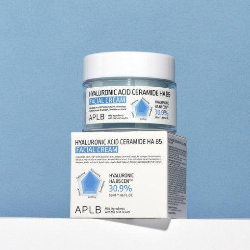 APLB Hyaluronic Acid Ceramide HA B5 Facial Cream – 55ml | Deep Hydration & Skin Barrier Repair Moisturiser APLB Hyaluronic Acid Ceramide HA B5 Facial Cream 55ml - Glam Global UKAPLB