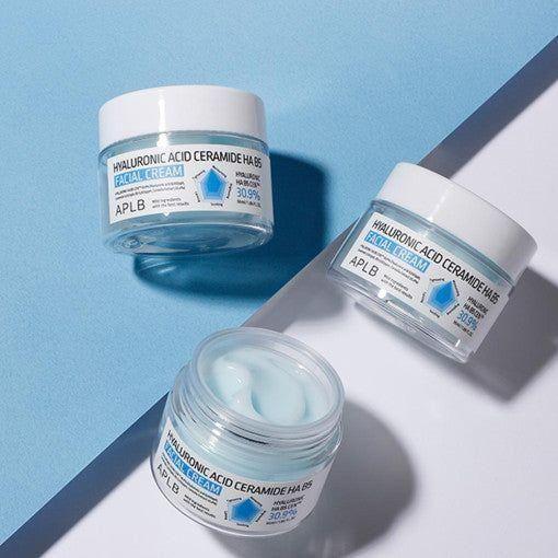 APLB Hyaluronic Acid Ceramide HA B5 Facial Cream – 55ml | Deep Hydration & Skin Barrier Repair Moisturiser APLB Hyaluronic Acid Ceramide HA B5 Facial Cream 55ml - Glam Global UKAPLB