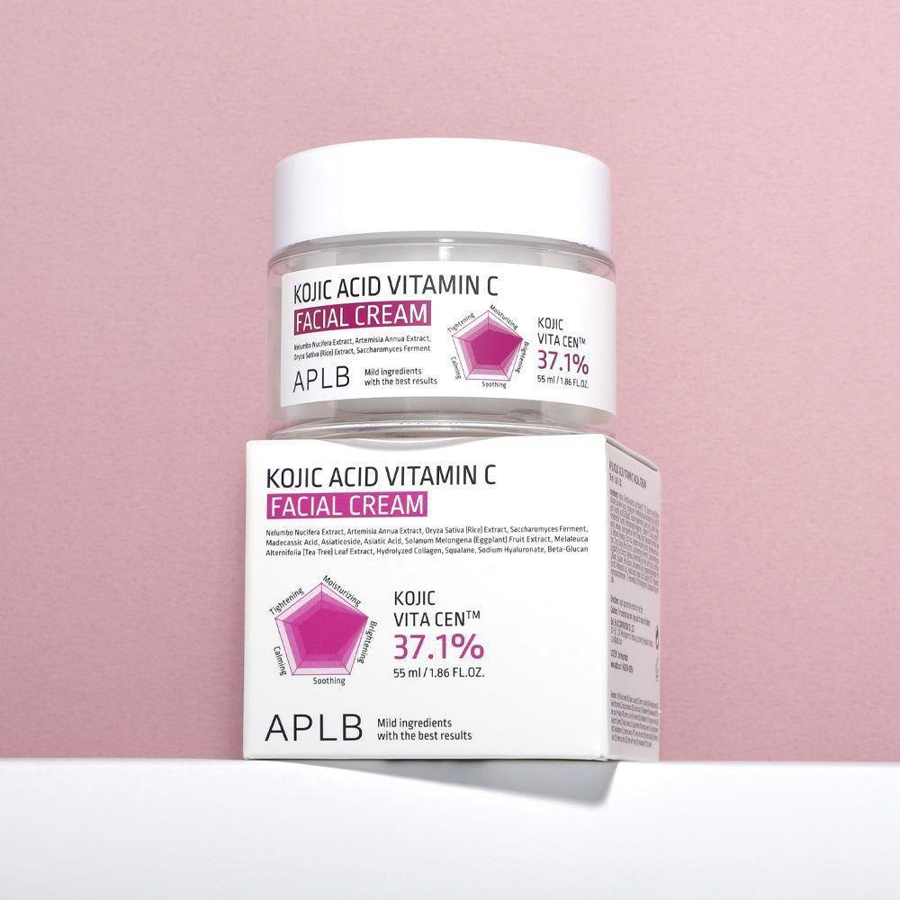 APLB Kojic Acid Vitamin C Facial Cream – 55ml | Brightening & Anti-Aging Moisturiser APLB Kojic Acid Vitamin C Facial Cream 55ml - Glam Global UKAPLB