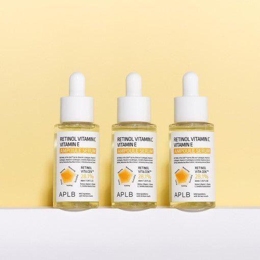 APLB Retinol Vitamin C Vitamin E Ampoule – 55ml | Anti-Aging, Brightening &  Hydrating Serum APLB Retinol Vitamin C Vitamin E Ampoule 40ml - Glam Global UKAPLB