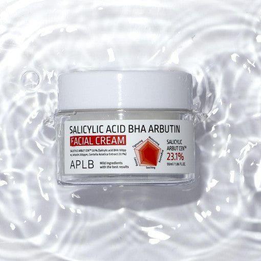APLB Salicylic Acid BHA Arbutin Facial Cream – 55ml | Exfoliating & Brightening Daily Moisturiser APLB Salicylic Acid BHA Arbutin Facial Cream 55ml - Glam Global UKAPLB