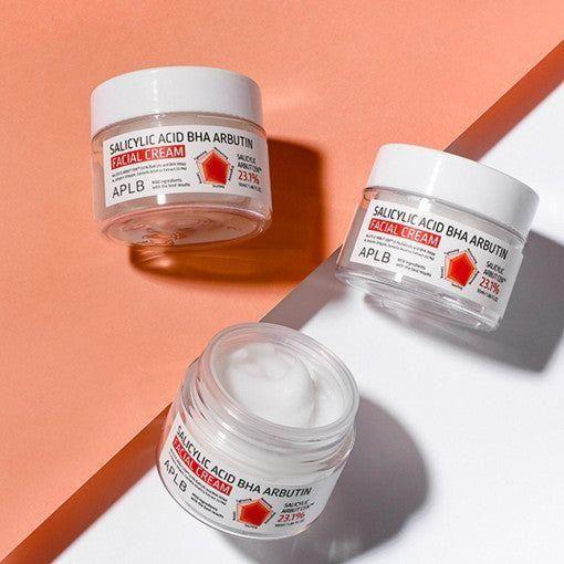 APLB Salicylic Acid BHA Arbutin Facial Cream – 55ml | Exfoliating & Brightening Daily Moisturiser APLB Salicylic Acid BHA Arbutin Facial Cream 55ml - Glam Global UKAPLB