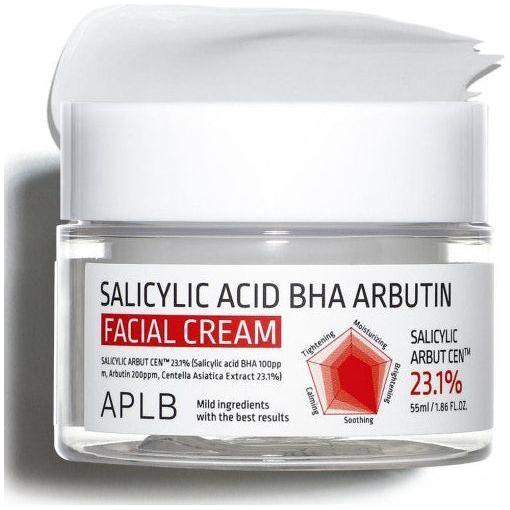 APLB Salicylic Acid BHA Arbutin Facial Cream – 55ml | Exfoliating & Brightening Daily Moisturiser APLB Salicylic Acid BHA Arbutin Facial Cream 55ml - Glam Global UKAPLB
