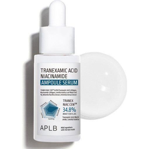 APLB Tranexamic Acid Niacinamide Ampoule Serum – 40ml | Brightening, Hydrating & Pore-Refining Serum APLB Tranexamic Acid Niacinamide Ampoule Serum 40ml - Glam Global UKAPLB