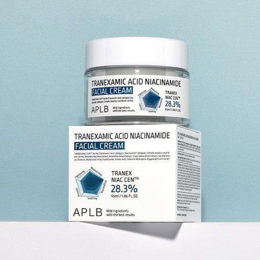 APLB Tranexamic Acid Niacinamide Facial Cream – 55ml | Brightening & Hydrating Daily Moisturiser APLB Tranexamic Acid Niacinamide Facial Cream 55ml - Glam Global UKAPLB