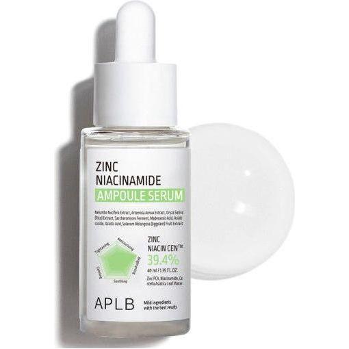 APLB Zinc Niacinamide Ampoule Serum – 30ml | Oil Control, Brightening & Skin Barrier Support APLB Zinc Niacinamide Ampoule Serum 40ml - Glam Global UKAPLB