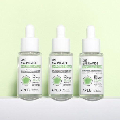 APLB Zinc Niacinamide Ampoule Serum – 30ml | Oil Control, Brightening & Skin Barrier Support APLB Zinc Niacinamide Ampoule Serum 40ml - Glam Global UKAPLB