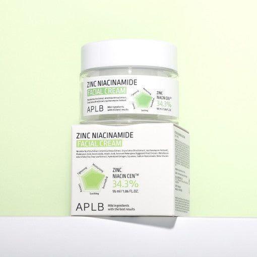 APLB Zinc Niacinamide Facial Cream – 55ml | Oil Control & Brightening for Clear, Balanced Skin APLB Zinc Niacinamide Facial Cream 55ml | Oil Control & Brightening Care - Glam Global UKAPLB
