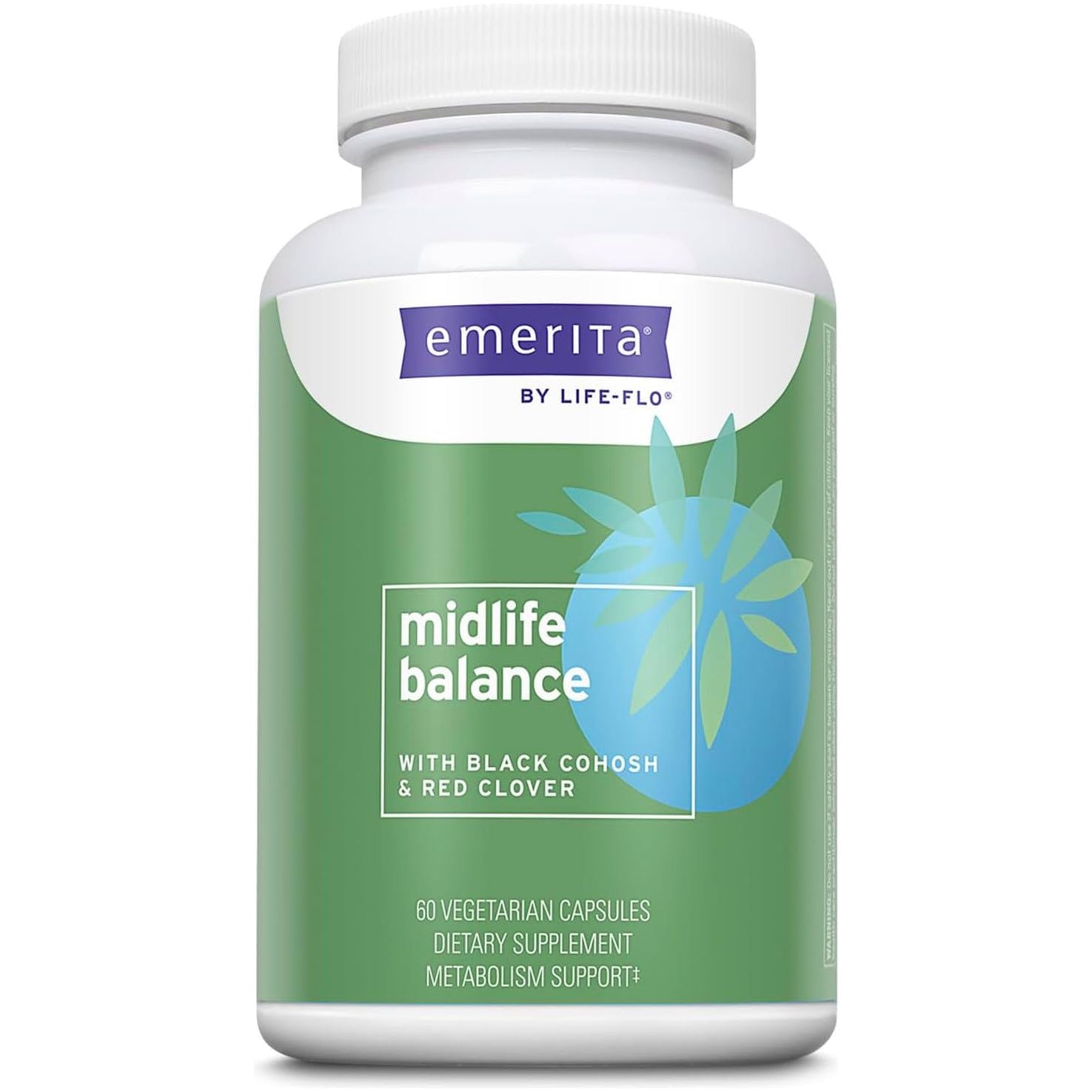 Emerita by Life-flo Midlife Balance – 60 Capsules | Herbal Support for Menopause & PMS Relief Emerita by Life-flo Midlife Balance With Black Cohosh and Red Clover -  60 Vegetarian Capsules