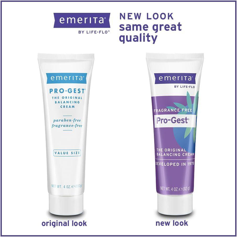 Emerita by Life-flo Pro-Gest – 112g | The Original Progesterone Balancing Cream for Women Emerita by Life-flo Pro-Gest The Original Balancing Cream – 4 fl oz (112g)