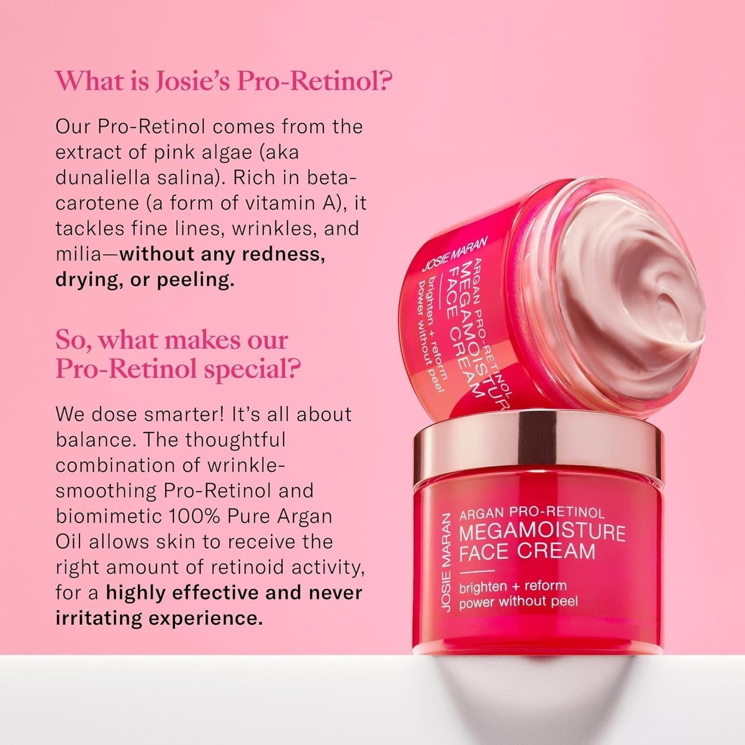 Josie Maran Argan Pro-Retinol MEGAMOISTURE Face Cream – 50ml | Ultra-Hydrating, Non-Irritating Anti-Ageing Moisturiser Josie Maran Argan Pro-Retinol MEGAMOISTURE Face Cream – 50ml | Ultra-Hydrating, Non-Irritating Anti-Ageing Moisturiser