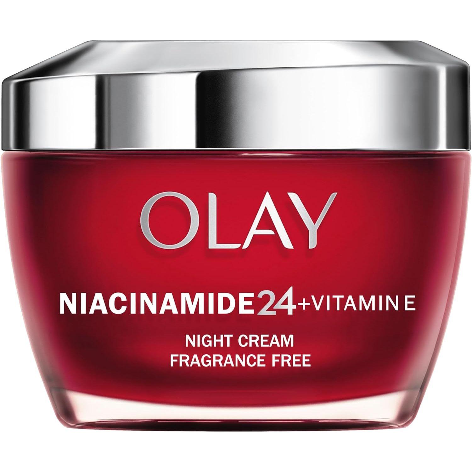Olay Niacinamide 24 + Vitamin E Moisturiser Night Cream – 50ml | Overnight Skin Renewal with Shea Butter Olay Niacinamide 24 + Vitamin E Moisturiser, Night Cream - 50ml