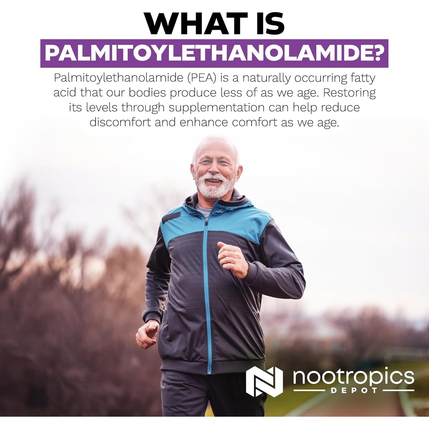 Nootropics Depot Palmitoylethanolamide Capsules 400mg – 180 Capsules | Natural Discomfort & Nerve Support Nootropics Depot Palmitoylethanolamide Capsules 400mg – 180 Capsules | Natural Discomfort & Nerve Support