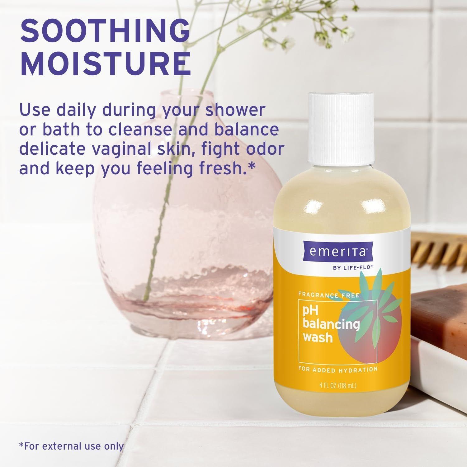 Emerita by Life-flo pH Balancing Wash for Women – Gentle Feminine Cleanser – 4 fl oz (118ml) Emerita by Life-flo pH Balancing Wash for Women – Gentle Feminine Cleanser – 4 fl oz (118ml)
