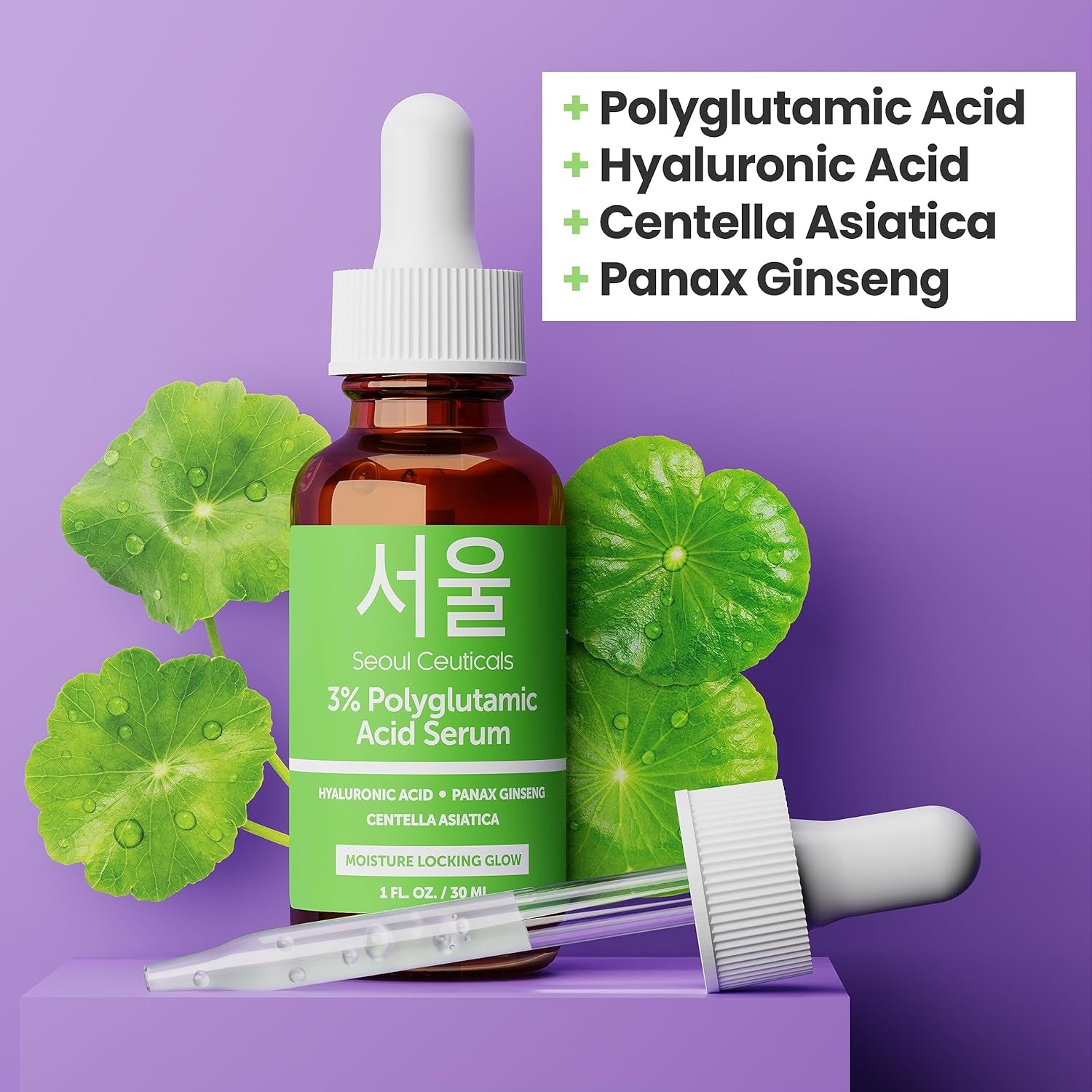 SeoulCeuticals 3% Polyglutamic Acid Serum – 30ml | Intense Hydration, Firming & Anti-Aging Boost SeoulCeuticals 3% Polyglutamic Acid Serum – 30ml | Intense Hydration, Firming & Anti-Aging Boost