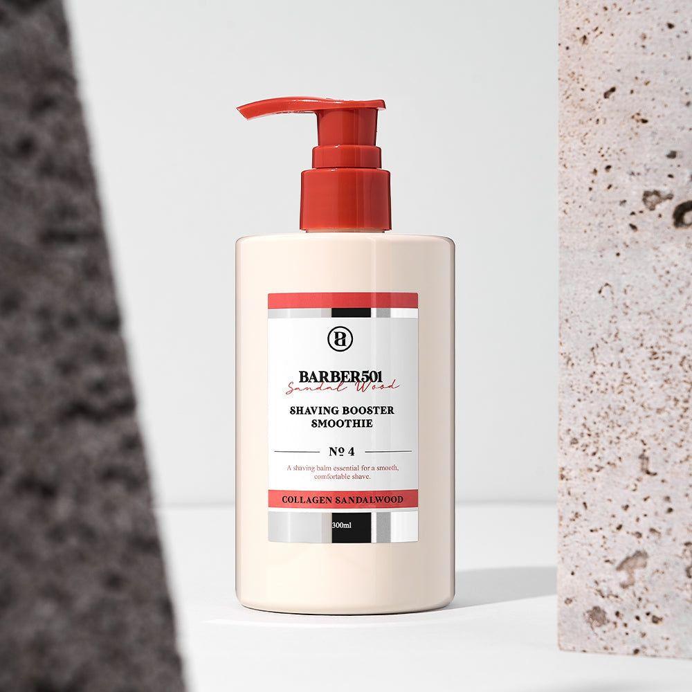BARBER501 Shaving Booster Smoothie 300ml #Collagen Sandalwood | Softens Beard & Protects Sensitive Skin for a Smooth Shave BARBER501 Shaving Booster Smoothie 300ml #Collagen Sandalwood - Glam Global UKBARBER501