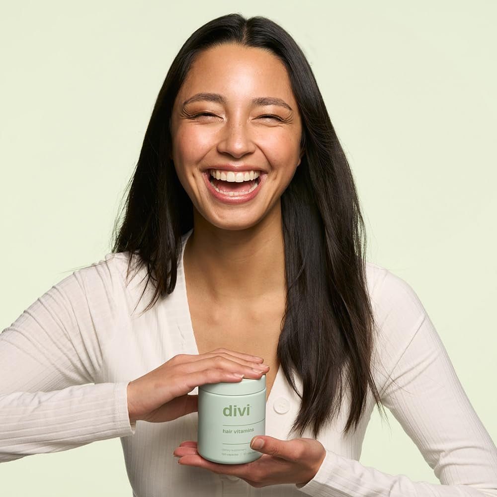 Divi Hair Vitamins – 120 Capsules | Strengthen Hair from the Inside Out | 30-Day Supply Hair Vitamins for Women and Men - Made with Clean and Science-Backed Ingredients to Grow + Thicken - Create a Healthy Hair Environment - 30 Day Supply, 120 Count