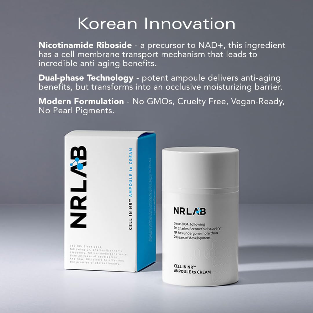 NR Lab Cell in NR™ Ampoule to Cream Formula – 45ml | Anti-Ageing Serum & Moisturiser for Glass Skin NR Lab Cell in NR™ Ampoule to Cream Formula – 45ml | Anti-Ageing Serum & Moisturiser for Glass Skin