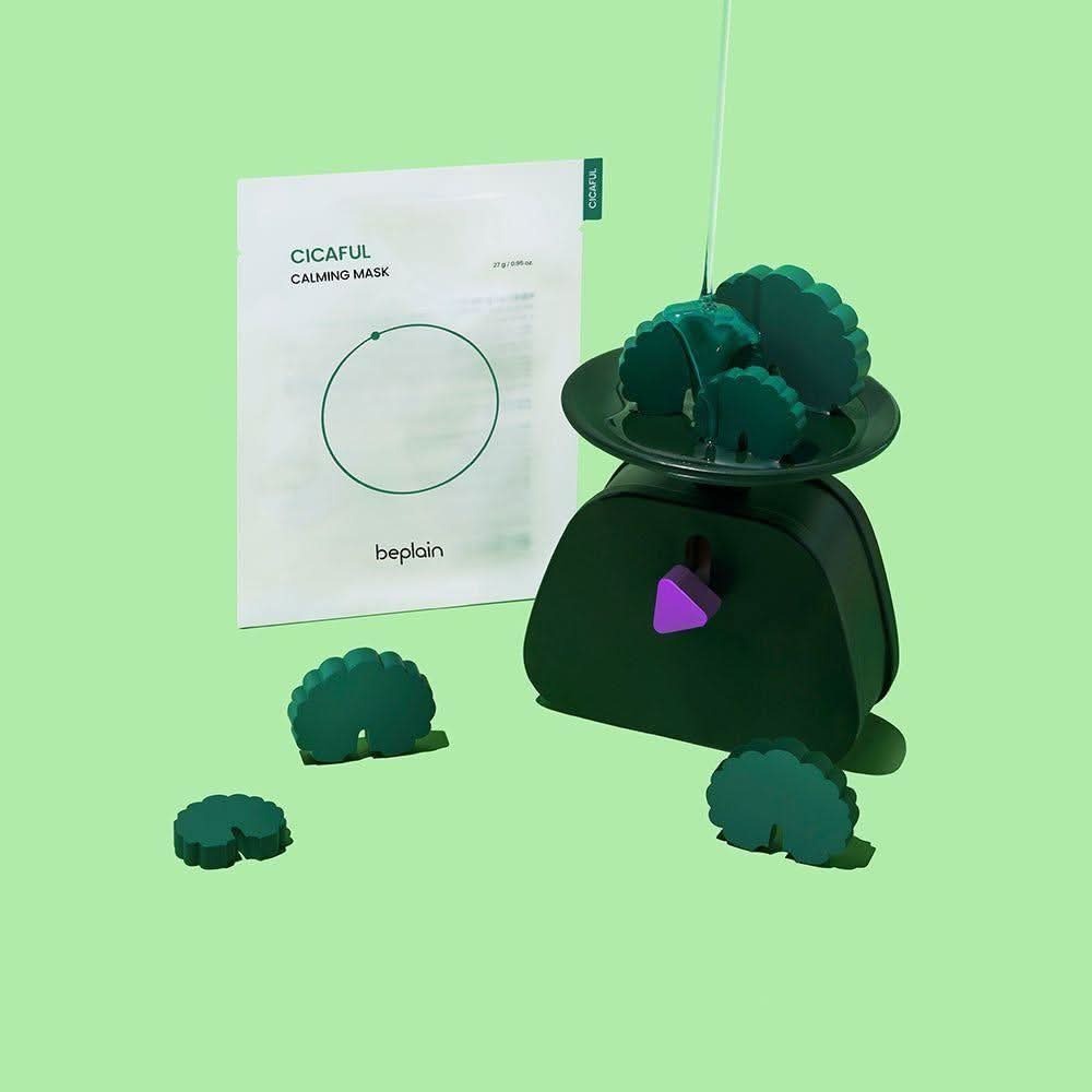 beplain Cicaful Calming Mask – 10 Count | Soothing & Hydrating Vegan Sheet Mask beplain Cicaful Calming Mask 10 Count - Glam Global UKbeplain