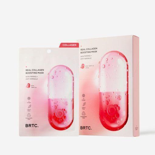 BRTC Real Collagen Boosting Mask – 25ml x 10 Count | Firming & Hydrating Sheet Mask Set for Youthful, Plump Skin BRTC Real Collagen Boosting Mask 25ml X 10P - Glam Global UKBRTC