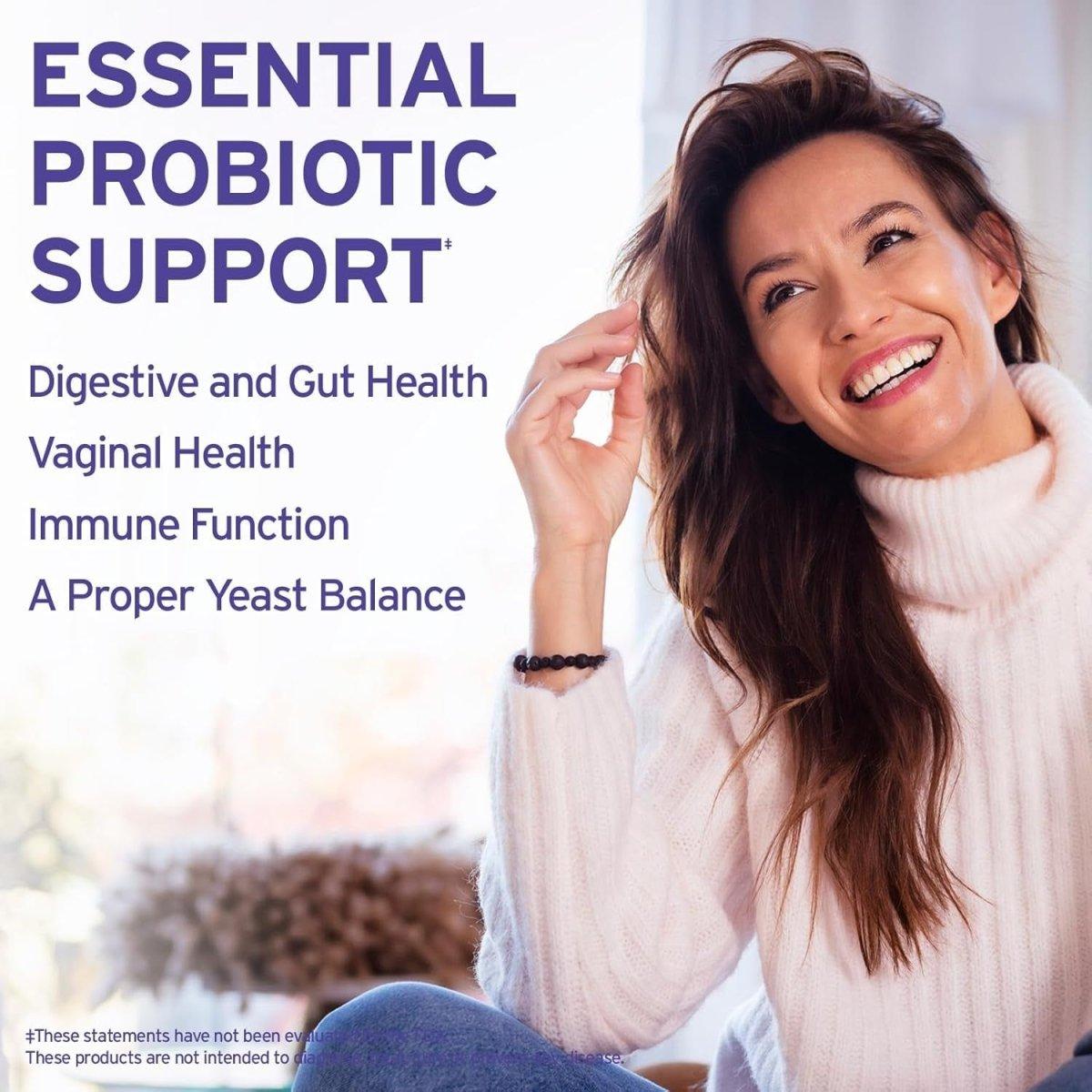 Emerita by Life-flo Yeast Assist Probiotic – 60 Capsules | Gut, Vaginal & Immune Health Support by Life - Flo Yeast Assist Probiotics for Women - Yeast Cleanse - 30 Servings, 60 Vegcaps - Glam Global UKEmerita