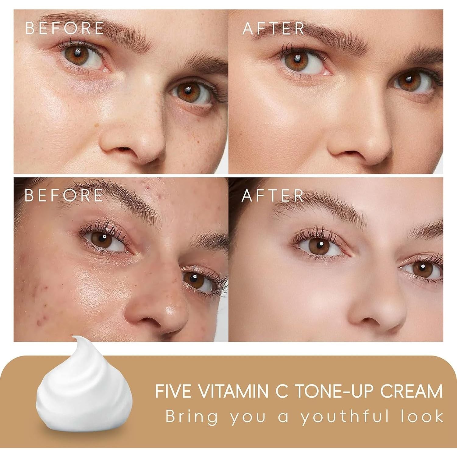 Kaemgyyd Five Fold VC Skincare Cream – 35g (2-Pieces) | Brightening, Firming & Natural Tone-Up Effect Kaemgyyd Five Fold VC Skincare Cream – 35g (2-Pieces) | Brightening, Firming & Natural Tone-Up Effect