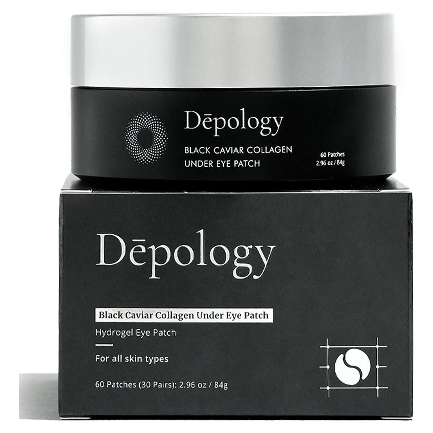 Depology Black Caviar Collagen Under Eye Patches – 60 Patches (84g) | Hydrating, Anti-Ageing Hydrogel Patches for Eyes & Fine Lines Depology Black Caviar Collagen Under Eye Patch  – 60 Patches (2.96 oz / 84g)