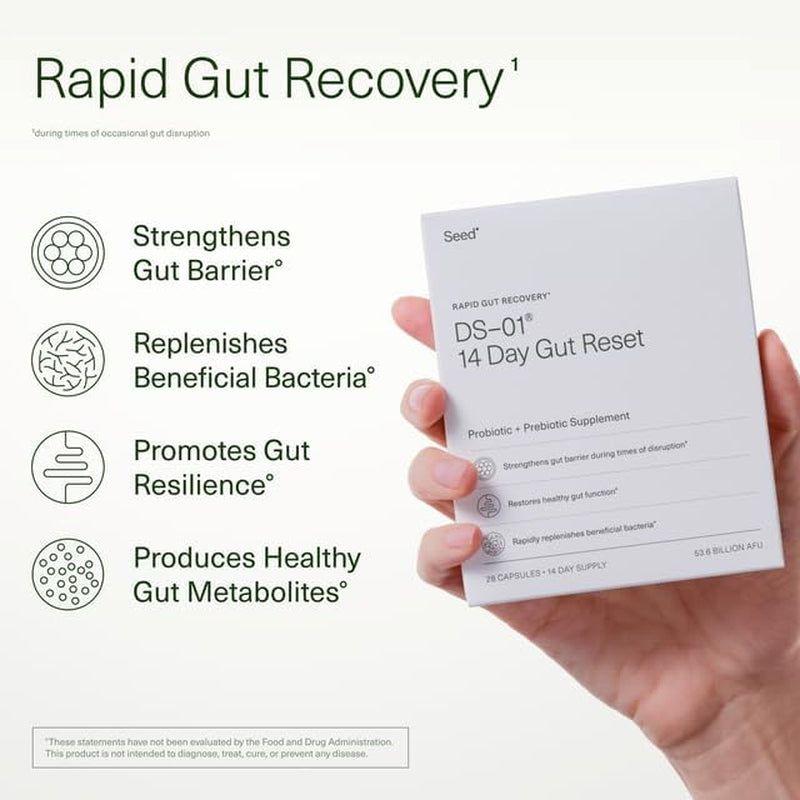 Seed DS-01® 14-Day Gut Reset – 28 Capsules | Rapid Gut Relief & Microbiome Support Seed DS-01® 14-Day Gut Reset – 28 Capsules | Rapid Gut Relief & Microbiome Support
