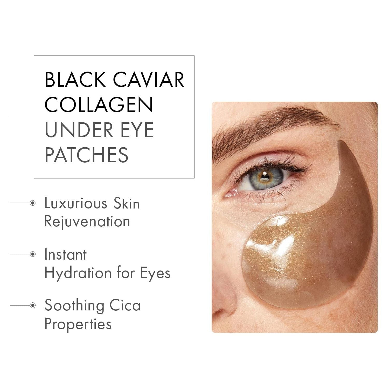 Depology Black Caviar Collagen Under Eye Patches – 60 Patches (84g) | Hydrating, Anti-Ageing Hydrogel Patches for Eyes & Fine Lines Depology Black Caviar Collagen Under Eye Patch  – 60 Patches (2.96 oz / 84g)