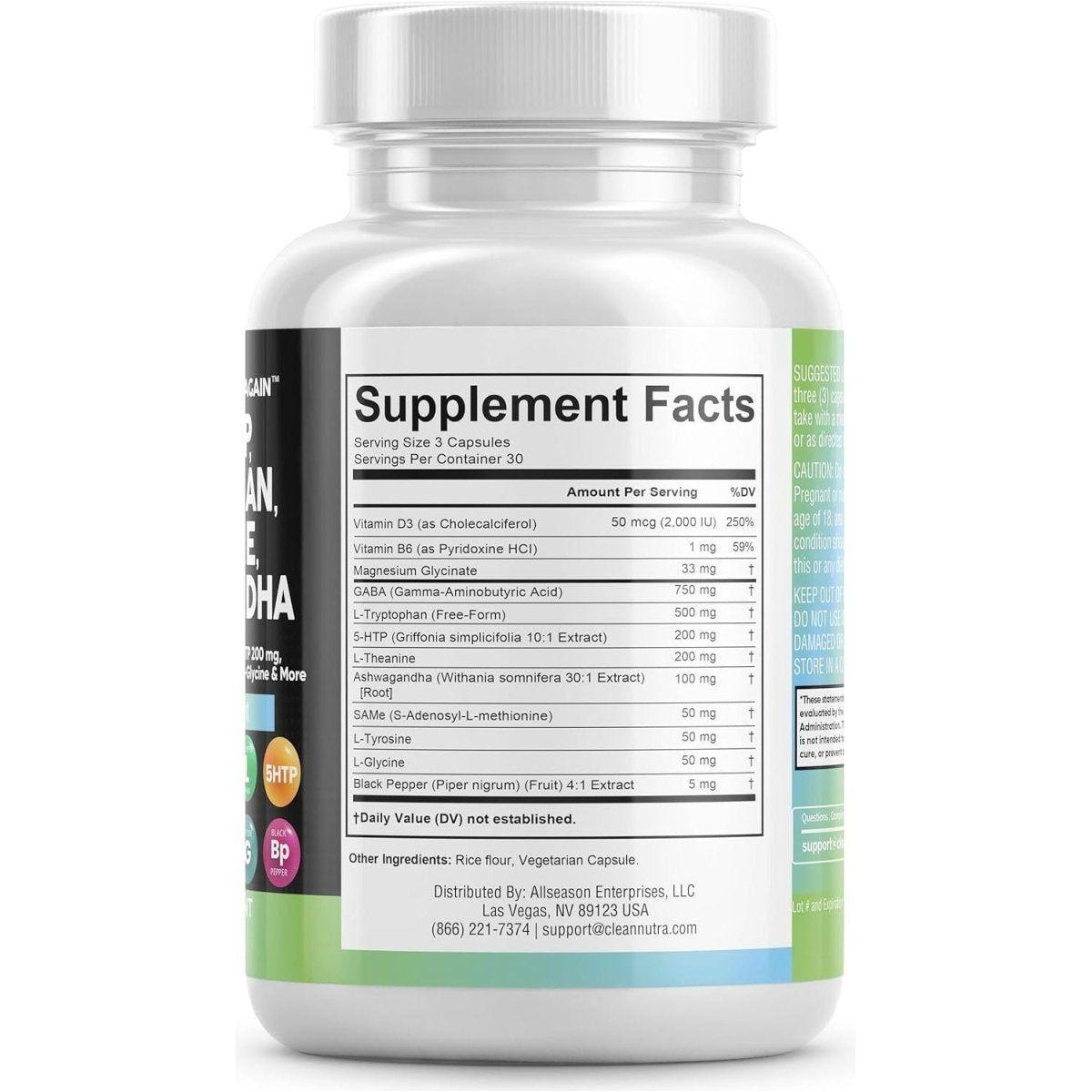 Clean Nutraceuticals CALMAGAIN All-in-One Supplement – 60 Capsules | Advanced Mood & Stress Support Clean Nutraceuticals CALMAGAIN All - in - 1 Supplement - 60 Capsules - Glam Global UKClean Nutraceuticals