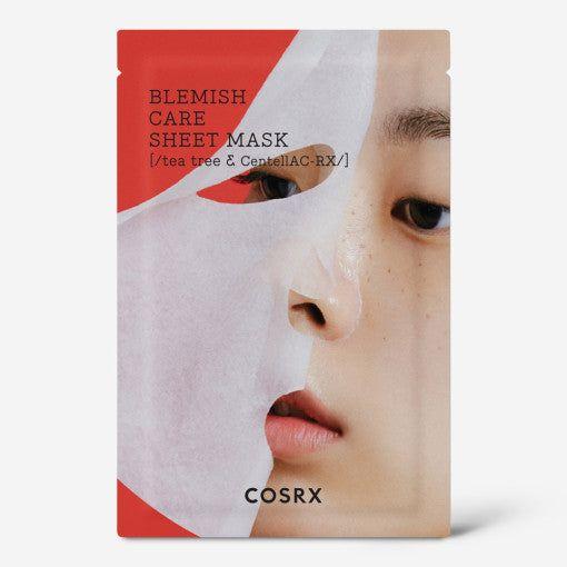 COSRX AC Collection Blemish Care Sheet Mask (26ml x 10 Count) | Acne-Calming & Brightening Treatment COSRX AC Collection Blemish Care Sheet Mask 26ml X 10ea - Glam Global UKCOSRX