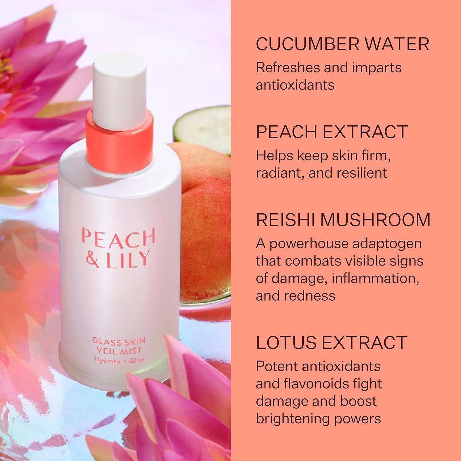 Peach & Lily Glass Skin Veil Mist – 100ml | Instant Radiance & Hydration for a Glass Skin Glow Peach & Lily Glass Skin Veil Mist – 100ml | Instant Radiance & Hydration for a Glass Skin Glow