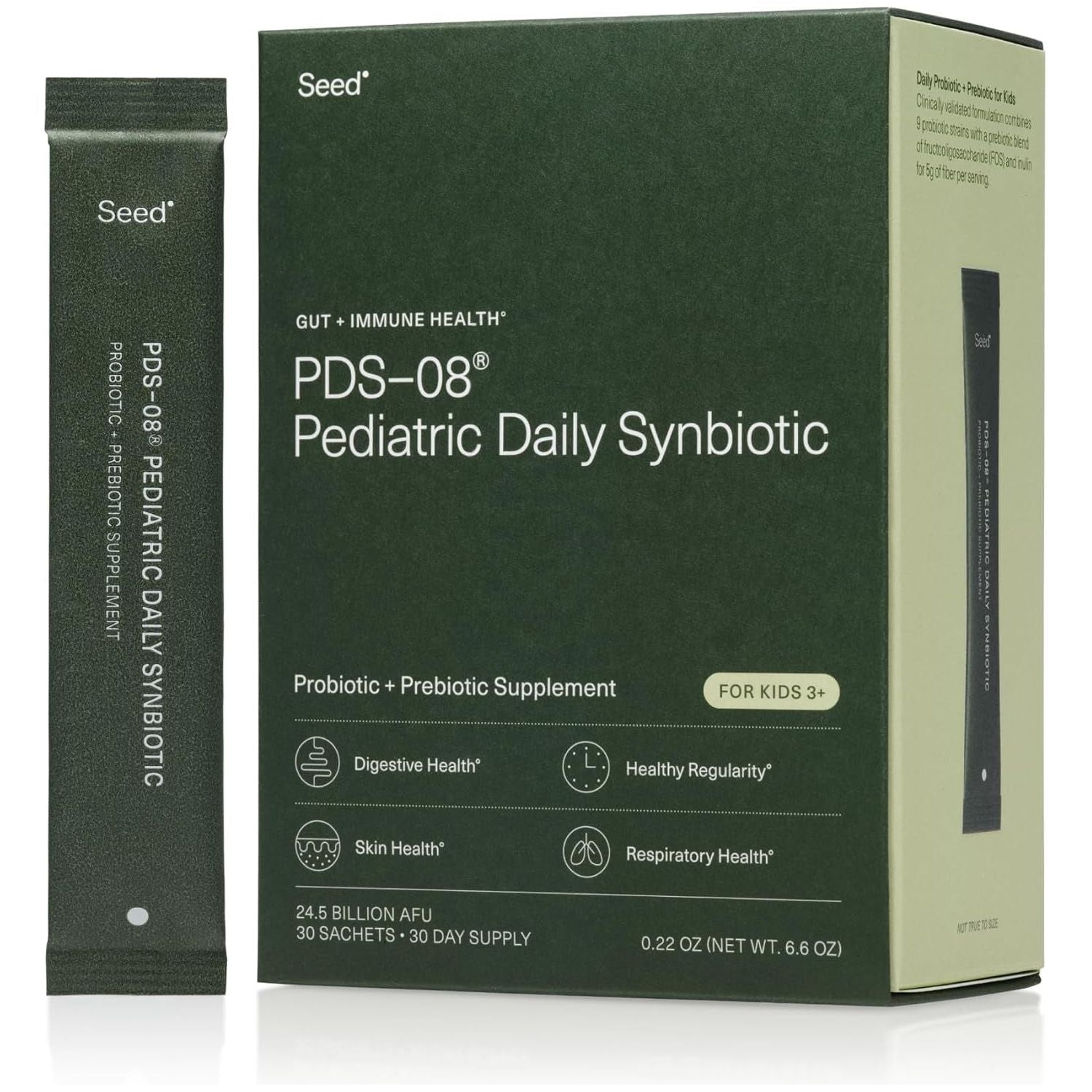 Seed PDS-08 Pediatric Daily Synbiotic – 30 Sachets | Probiotics & Prebiotics for Kids' Gut & Immune Health Seed PDS-08 Pediatric Daily Synbiotic – 30 Sachets | Probiotics & Prebiotics for Kids' Gut & Immune Health
