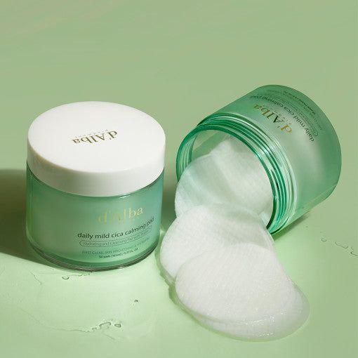 d'Alba Daily Mild Cica Calming Pad – 165ml (50ea) | Soothing & Exfoliating Vegan Toner Pads with White Truffle & CICA d'Alba Daily Mild Cica Calming Pad 165ml (50ea) - Glam Global UKd'Alba