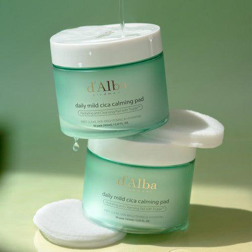 d'Alba Daily Mild Cica Calming Pad – 165ml (50ea) | Soothing & Exfoliating Vegan Toner Pads with White Truffle & CICA d'Alba Daily Mild Cica Calming Pad 165ml (50ea) - Glam Global UKd'Alba
