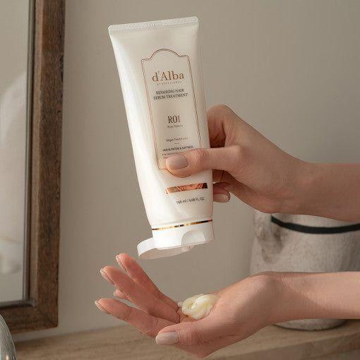 d'Alba Professional Repairing Hair Serum Treatment – 180ml | Strengthening & Nourishing Vegan Hair Therapy d'Alba Professional Repairing Hair Serum Treatment 180ml - Glam Global UKd'Alba